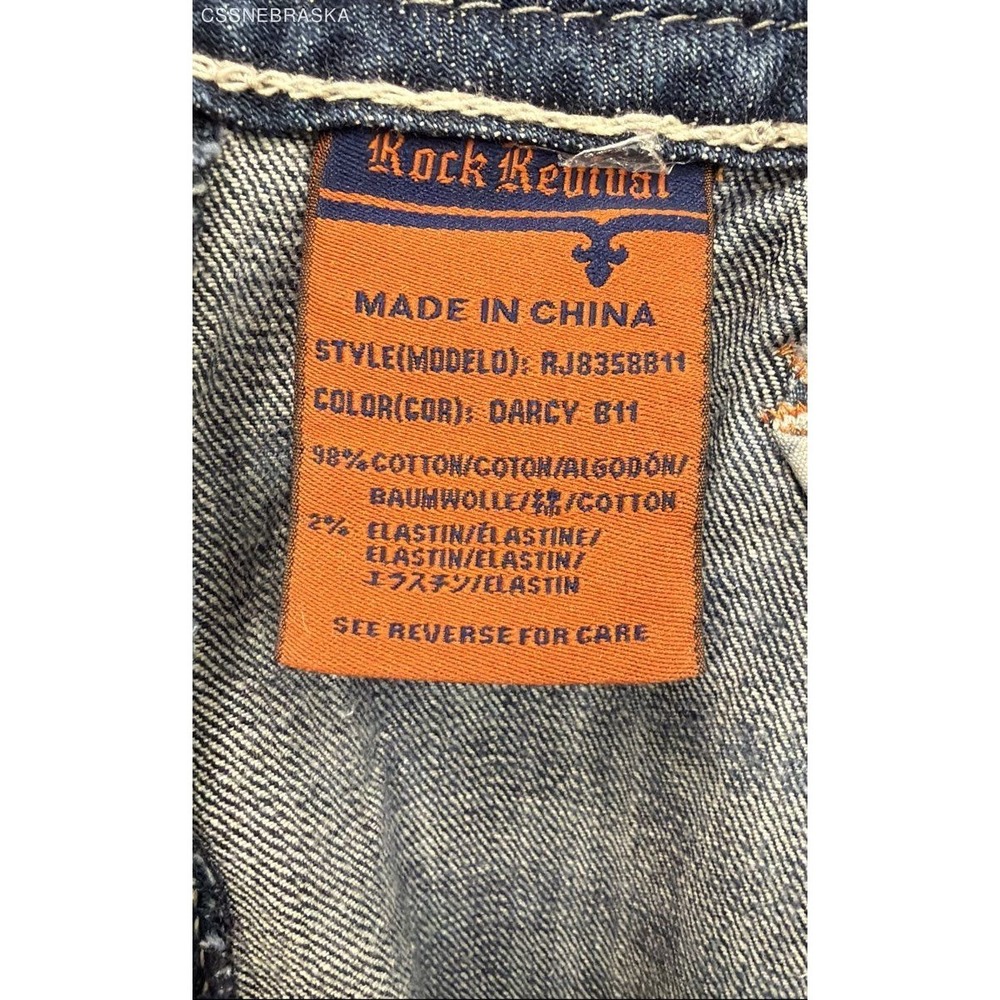 Rock Revival Blue Womens Boot jeans - Size 29 - Picture 10 of 10